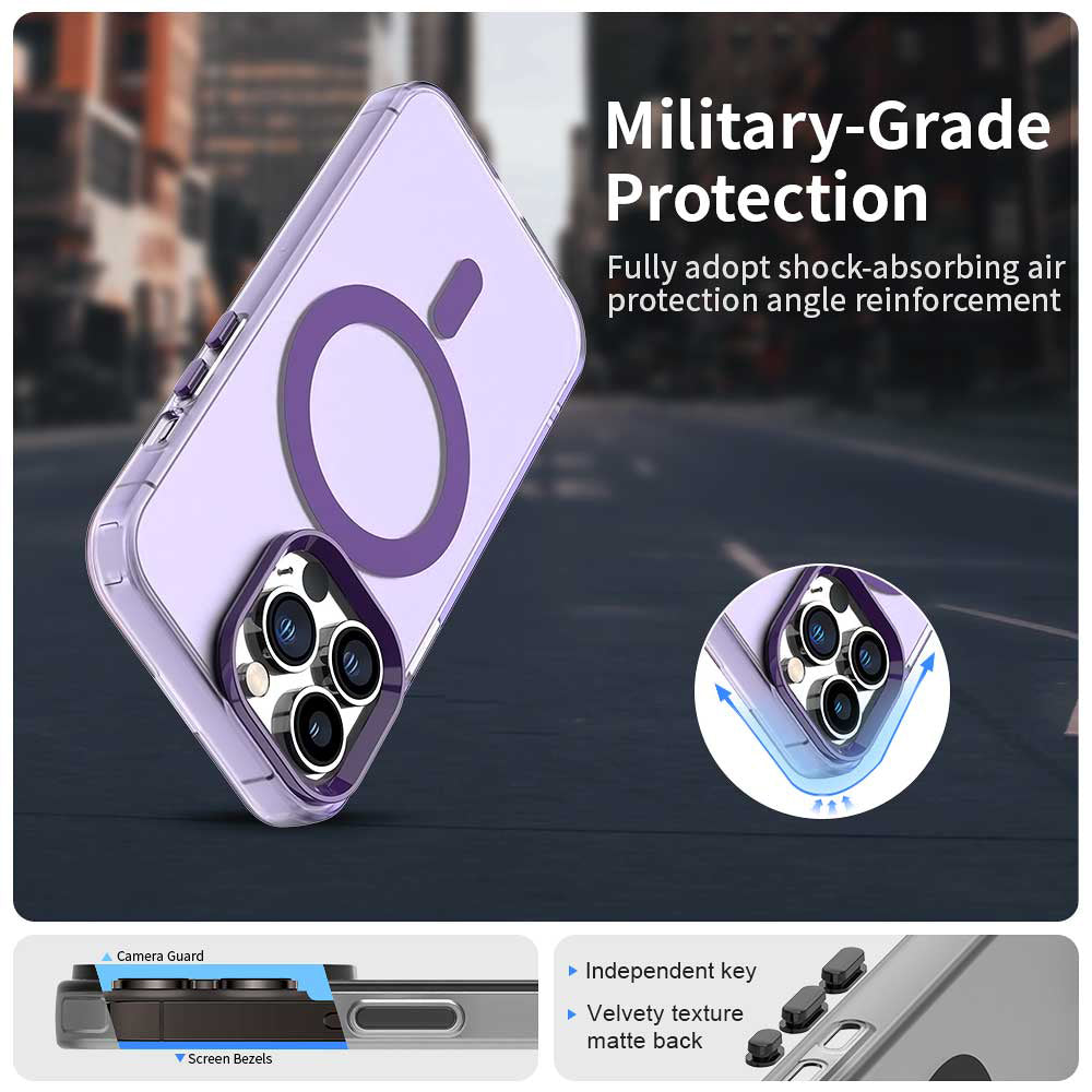 Husa MagSafe pentru Apple iPhone 12 Pro Max, Techsuit, CandyCase, Mov