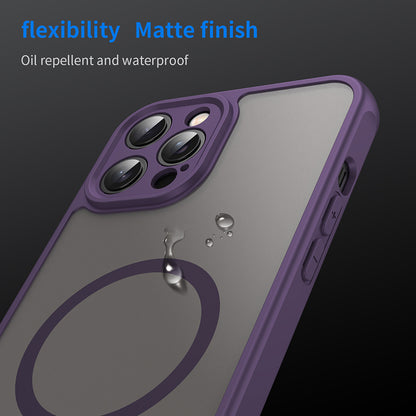 Husa MagSafe pentru Apple iPhone 12 Pro Max, Techsuit, HaloFrost II, Mov