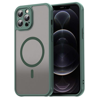 Husa MagSafe pentru Apple iPhone 12 Pro Max, Techsuit, HaloFrost II, Verde