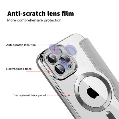 Husa MagSafe pentru Apple iPhone 12 Pro Max, Techsuit, SmartMag Book, Gri