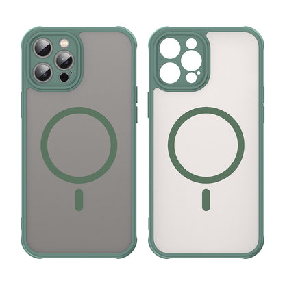 Husa MagSafe pentru Apple iPhone 12 Pro, Techsuit, HaloFrost II, Verde