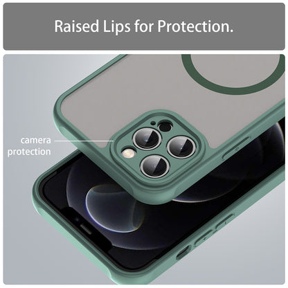 Husa MagSafe pentru Apple iPhone 12 Pro, Techsuit, HaloFrost II, Verde