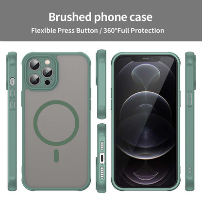 Husa MagSafe pentru Apple iPhone 12 Pro, Techsuit, HaloFrost II, Verde