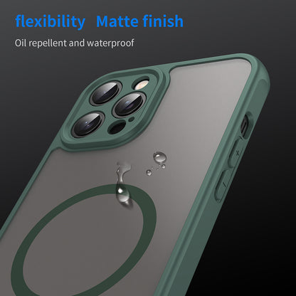 Husa MagSafe pentru Apple iPhone 12 Pro, Techsuit, HaloFrost II, Verde