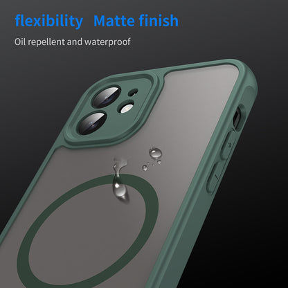 Husa MagSafe pentru Apple iPhone 12, Techsuit, HaloFrost II, Verde