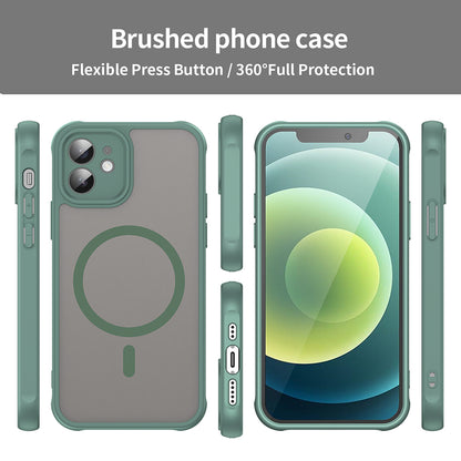 Husa MagSafe pentru Apple iPhone 12, Techsuit, HaloFrost II, Verde