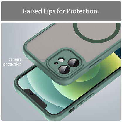 Husa MagSafe pentru Apple iPhone 12, Techsuit, HaloFrost II, Verde