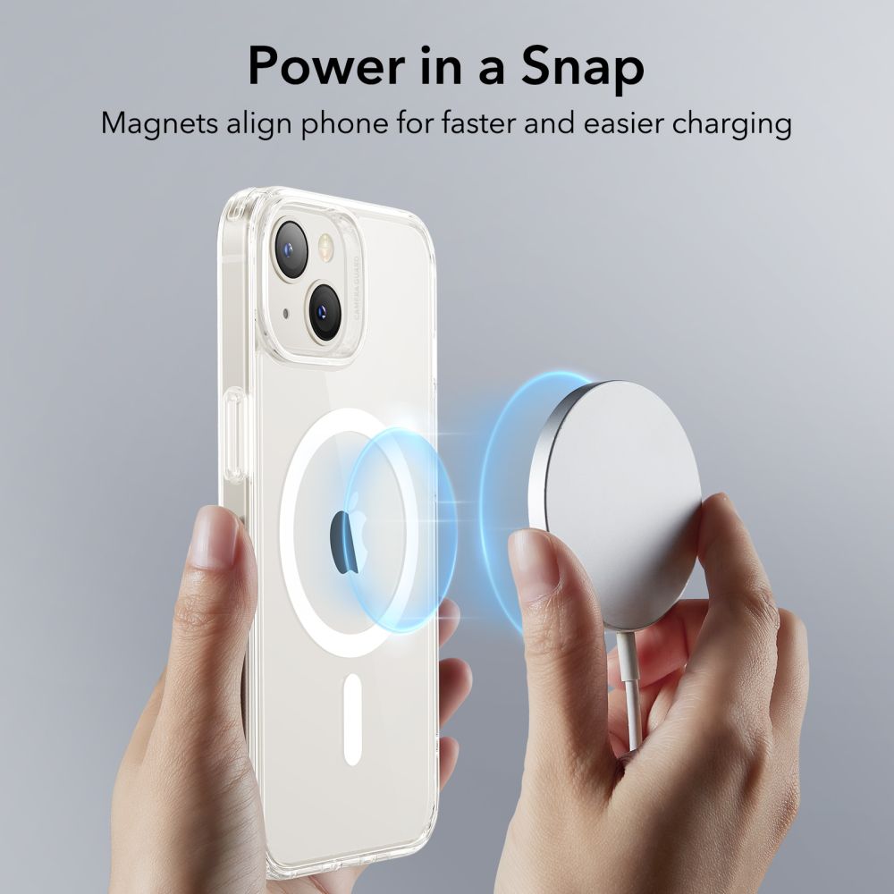 Husa MagSafe pentru Apple iPhone 14 / 13, ESR, Classic Hybrid, Transparenta