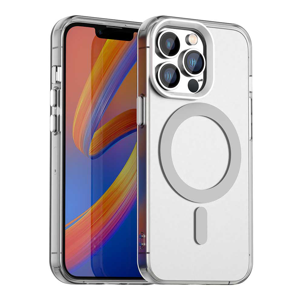 Husa MagSafe pentru Apple iPhone 13 Pro Max, Techsuit, CandyCase, Alba