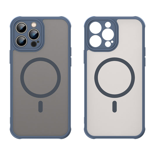 Husa MagSafe pentru Apple iPhone 13 Pro Max, Techsuit, HaloFrost II, Bleumarin