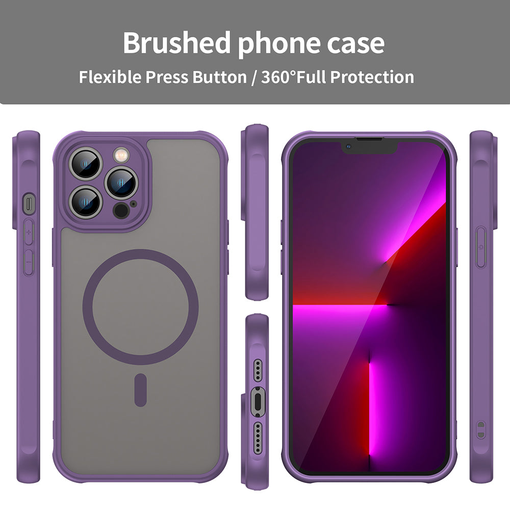 Husa MagSafe pentru Apple iPhone 13 Pro Max, Techsuit, HaloFrost II, Mov