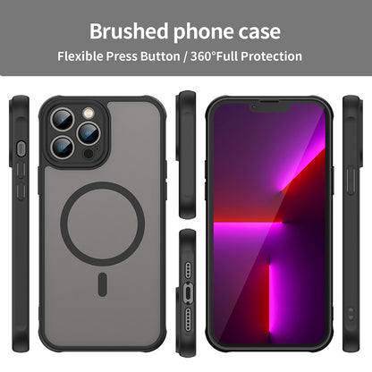 Husa MagSafe pentru Apple iPhone 13 Pro Max, Techsuit, HaloFrost II, Neagra