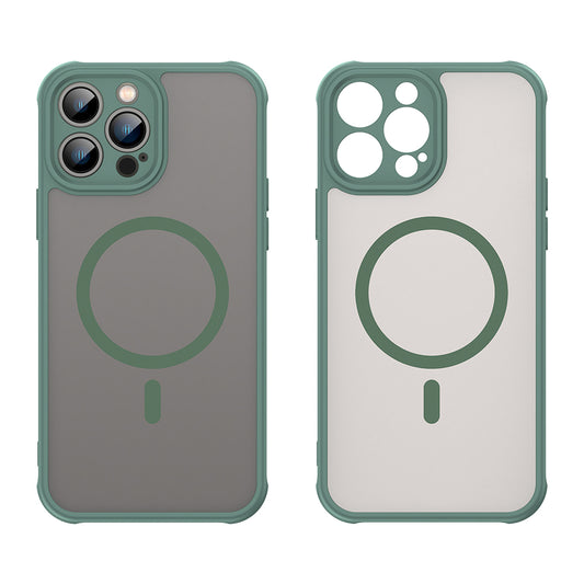 Husa MagSafe pentru Apple iPhone 13 Pro Max, Techsuit, HaloFrost II, Verde