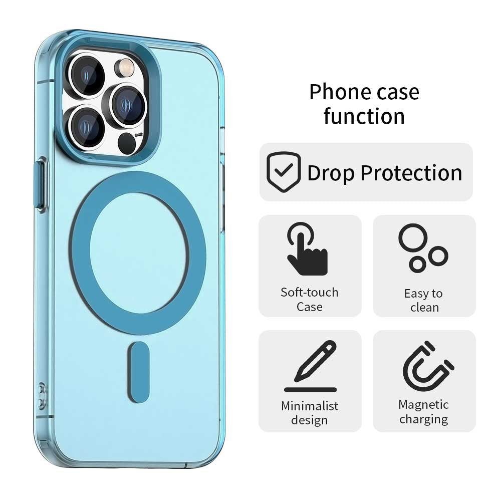 Husa MagSafe pentru Apple iPhone 13 Pro, Techsuit, CandyCase, Albastra