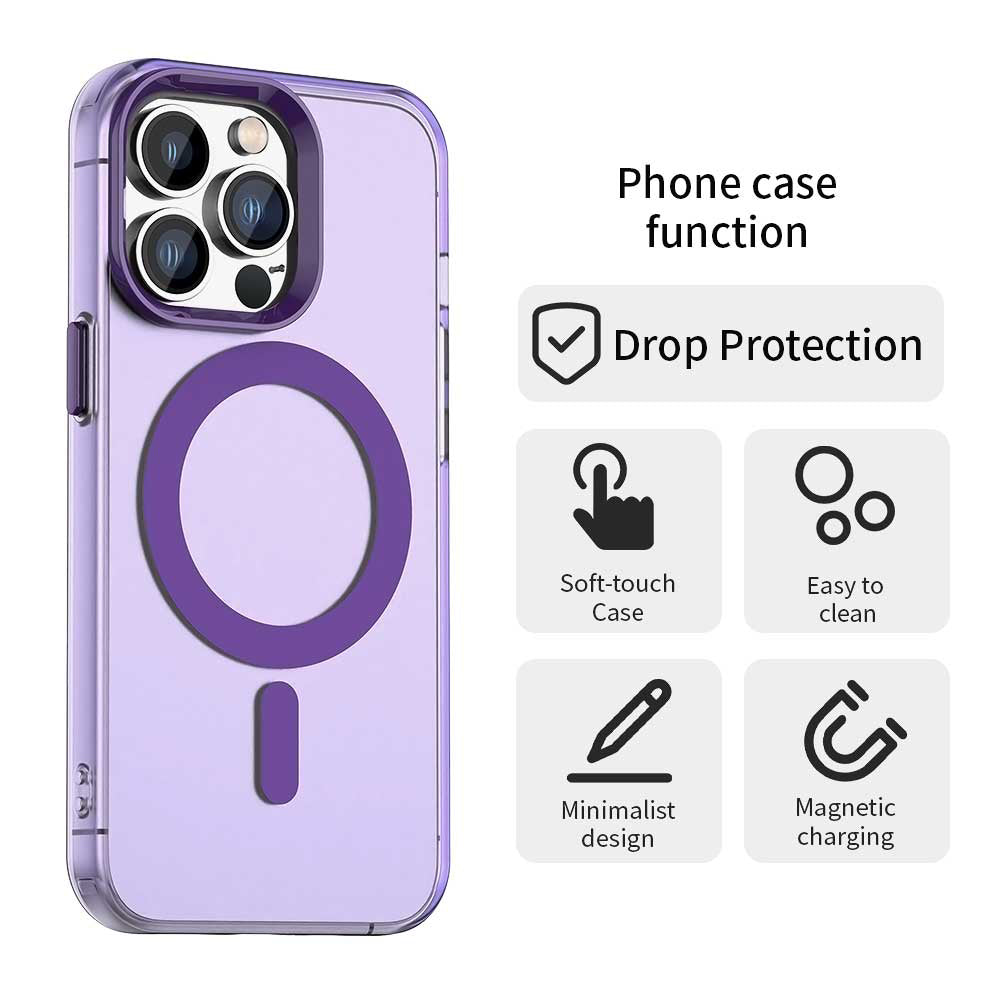 Husa MagSafe pentru Apple iPhone 13 Pro, Techsuit, CandyCase, Mov