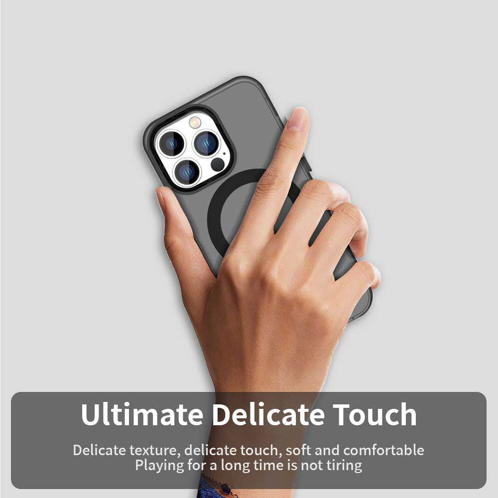 Husa MagSafe pentru Apple iPhone 13 Pro, Techsuit, CandyCase, Neagra