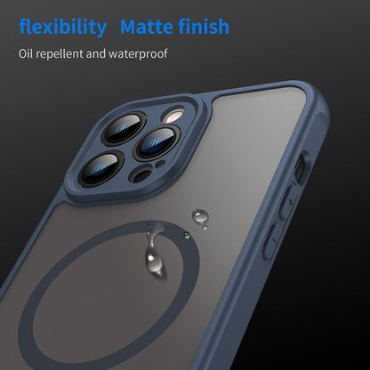 Husa MagSafe pentru Apple iPhone 13 Pro, Techsuit, HaloFrost II, Bleumarin