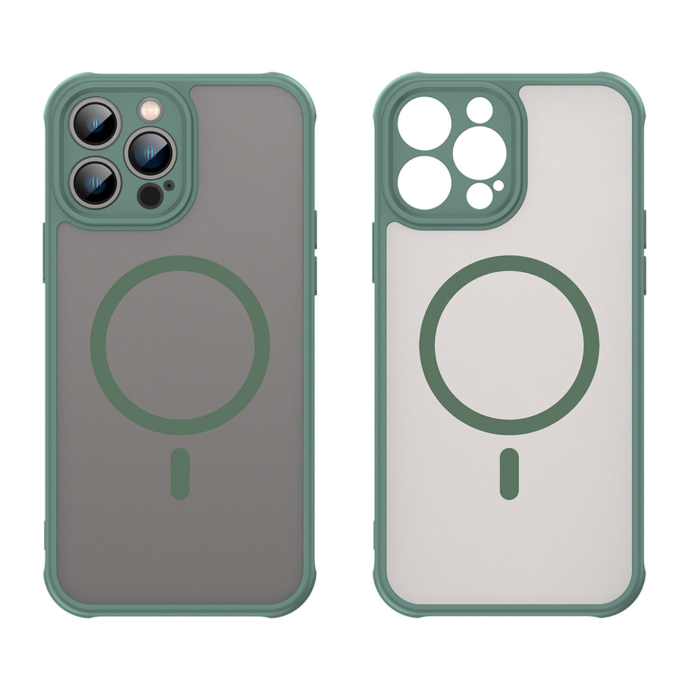 Husa MagSafe pentru Apple iPhone 13 Pro, Techsuit, HaloFrost II, Verde