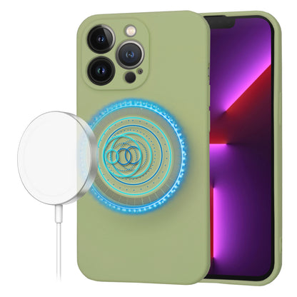 Husa MagSafe pentru Apple iPhone 13 Pro, Techsuit, SoftFlex, Matcha