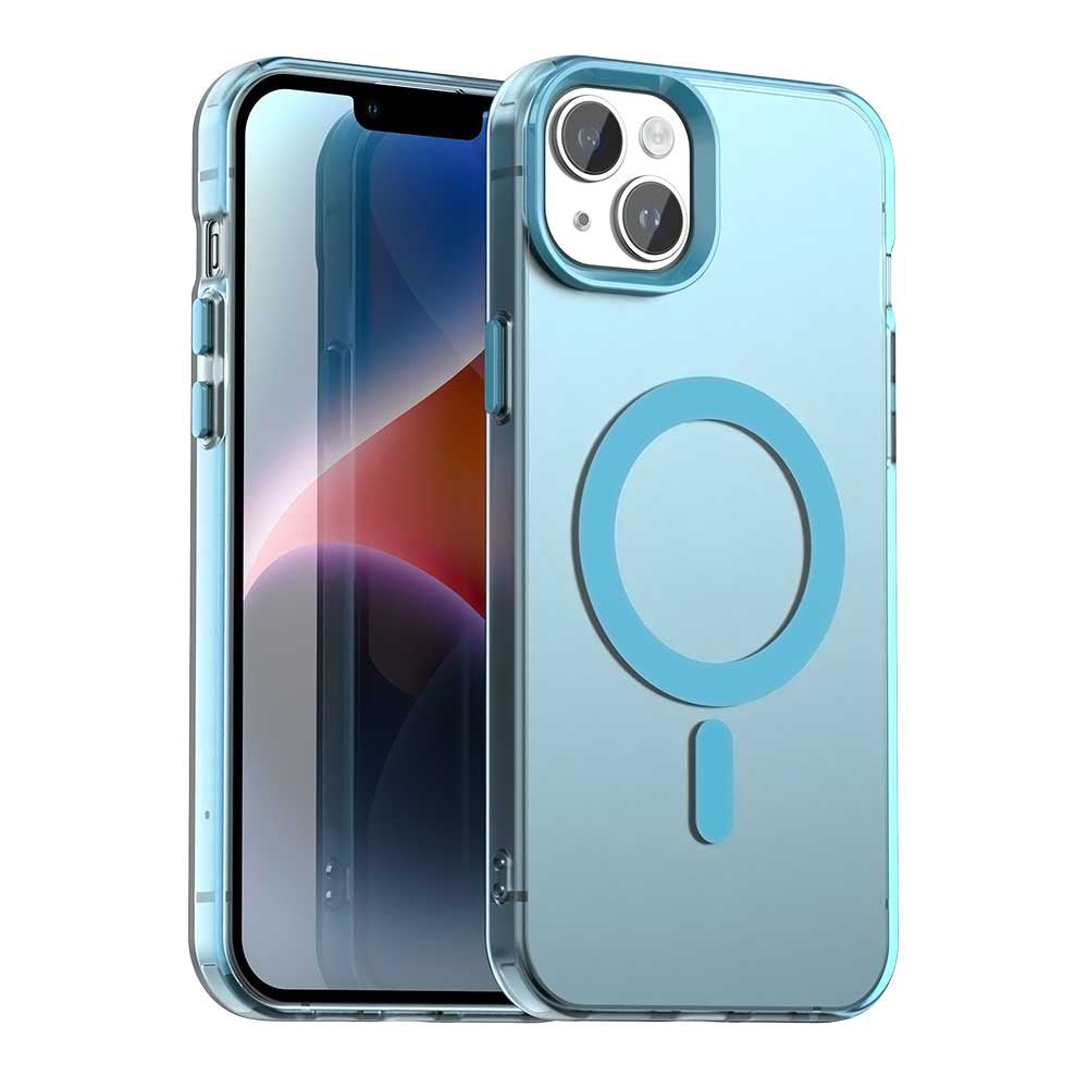 Husa MagSafe pentru Apple iPhone 13, Techsuit, CandyCase, Albastra
