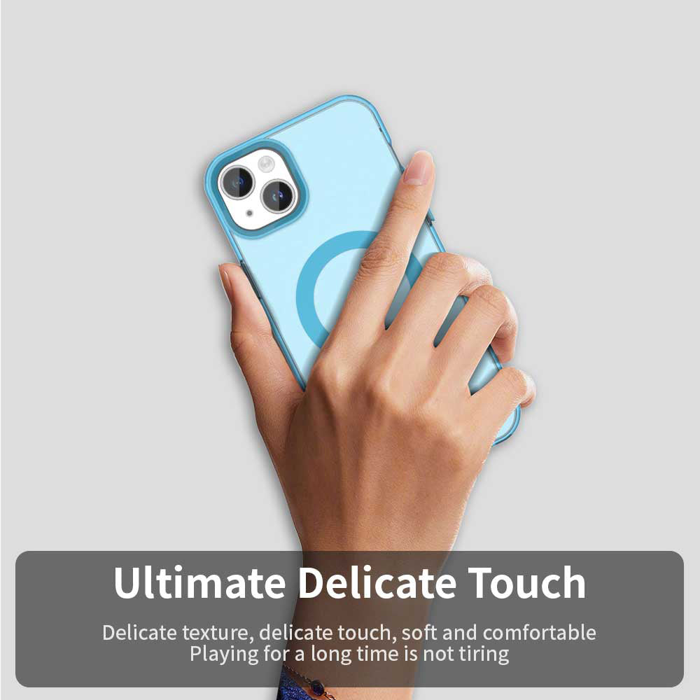 Husa MagSafe pentru Apple iPhone 13, Techsuit, CandyCase, Albastra