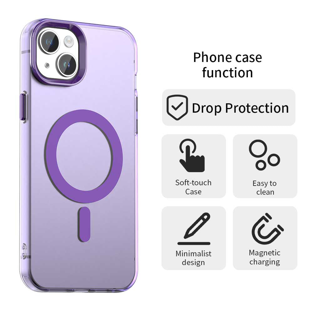 Husa MagSafe pentru Apple iPhone 13, Techsuit, CandyCase, Mov