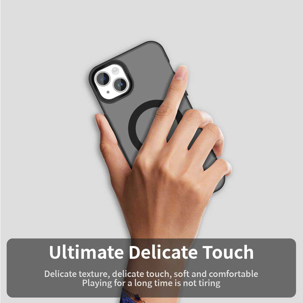 Husa MagSafe pentru Apple iPhone 13, Techsuit, CandyCase, Neagra