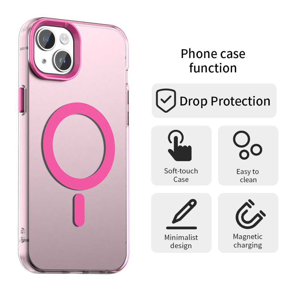 Husa MagSafe pentru Apple iPhone 13, Techsuit, CandyCase, Roz