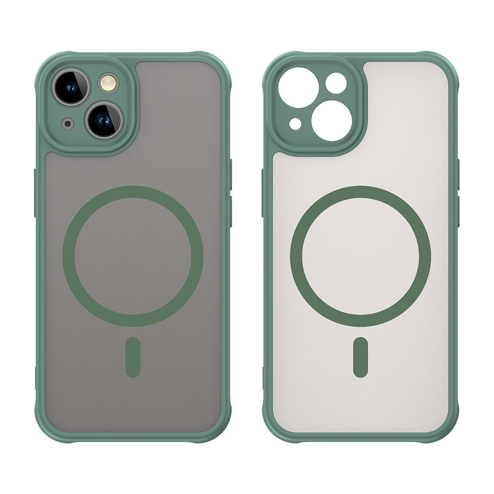 Husa MagSafe pentru Apple iPhone 13, Techsuit, HaloFrost II, Verde