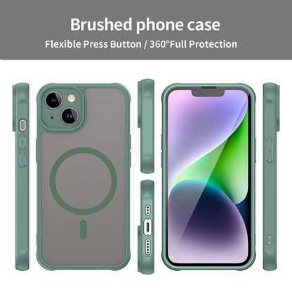 Husa MagSafe pentru Apple iPhone 13, Techsuit, HaloFrost II, Verde