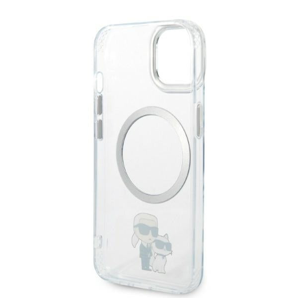 Husa MagSafe pentru Apple iPhone 14 Plus, Karl Lagerfeld, Ikonik Karl & Choupette, Transparenta
