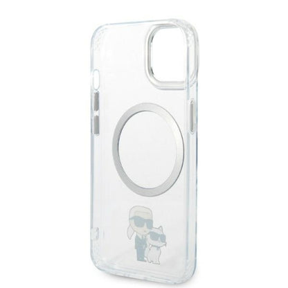 Husa MagSafe pentru Apple iPhone 14 Plus, Karl Lagerfeld, Ikonik Karl & Choupette, Transparenta