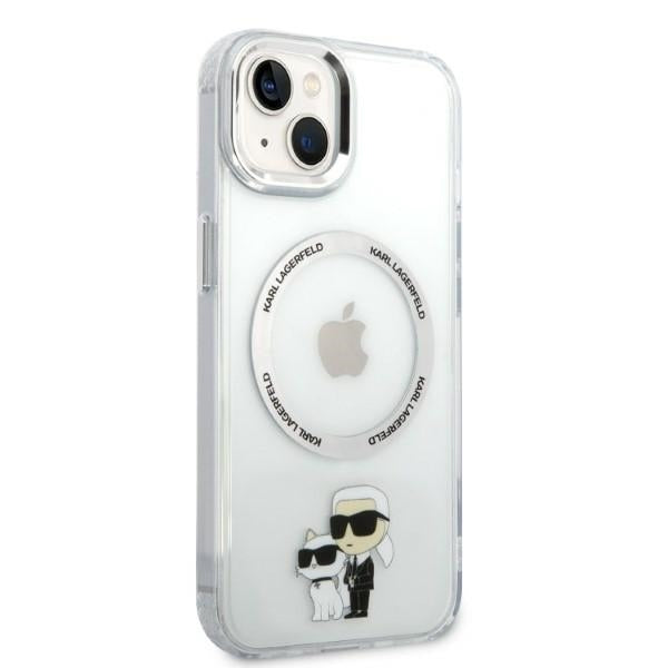 Husa MagSafe pentru Apple iPhone 14 Plus, Karl Lagerfeld, Ikonik Karl & Choupette, Transparenta