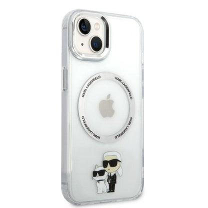 Husa MagSafe pentru Apple iPhone 14 Plus, Karl Lagerfeld, Ikonik Karl & Choupette, Transparenta