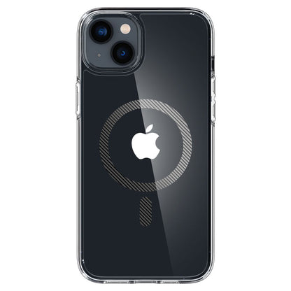 Husa MagSafe pentru Apple iPhone 14 Plus, Spigen, Ultra Hybrid Carbon, Transparenta