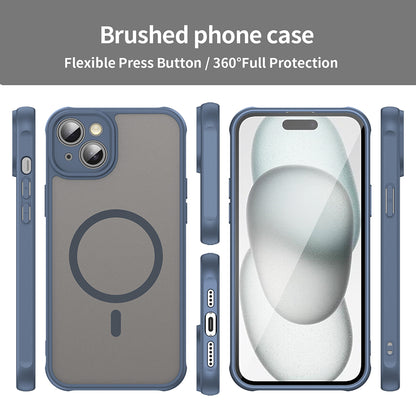 Husa MagSafe pentru Apple iPhone 14 Plus, Techsuit, HaloFrost II, Bleumarin