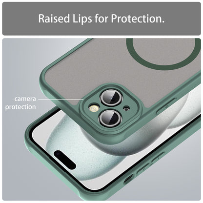 Husa MagSafe pentru Apple iPhone 14 Plus, Techsuit, HaloFrost II, Verde