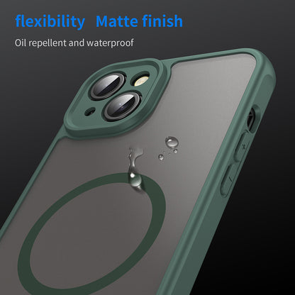 Husa MagSafe pentru Apple iPhone 14 Plus, Techsuit, HaloFrost II, Verde