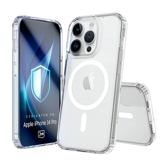 Husa MagSafe pentru Apple iPhone 14 Pro, 3MK, Armor MagCase, Transparenta