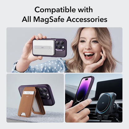 Husa MagSafe pentru Apple iPhone 14 Pro, ESR, Classic Hybrid, Mov Transparenta