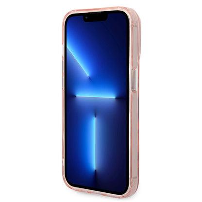 Husa MagSafe pentru Apple iPhone 14 Pro, Karl Lagerfeld, Karl & Choupette Aluminium, Roz