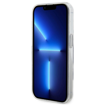 Husa MagSafe pentru Apple iPhone 14 Pro, Karl Lagerfeld, Ring Stand Karl & Choupette, Alba