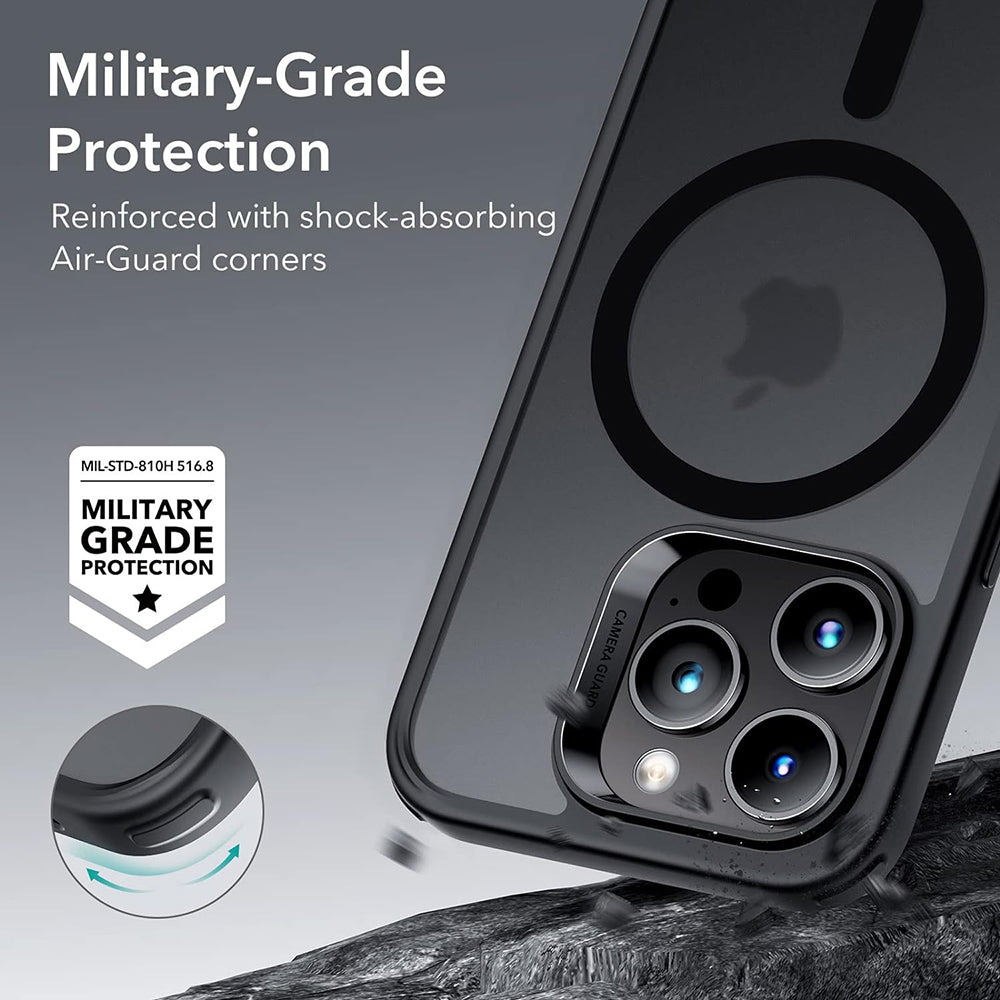 Husa MagSafe pentru Apple iPhone 14 Pro Max, ESR, Classic Hybrid, Neagra Satinata