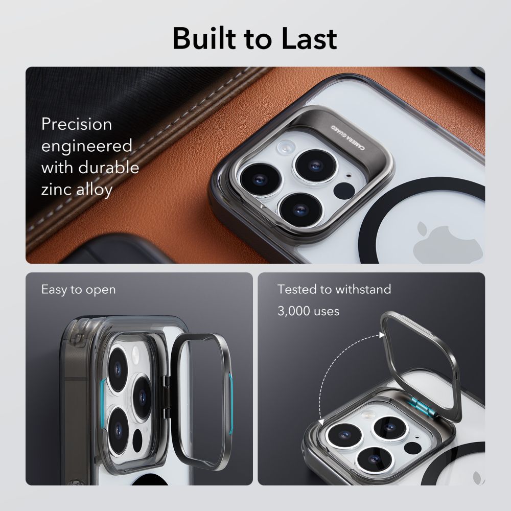 Husa MagSafe pentru Apple iPhone 14 Pro Max, ESR, Classic Kickstand, Neagra Transparenta