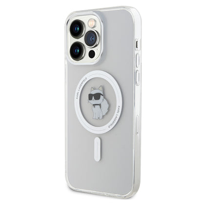 Husa MagSafe pentru Apple iPhone 14 Pro Max, Karl Lagerfeld, IML Choupette, Transparenta