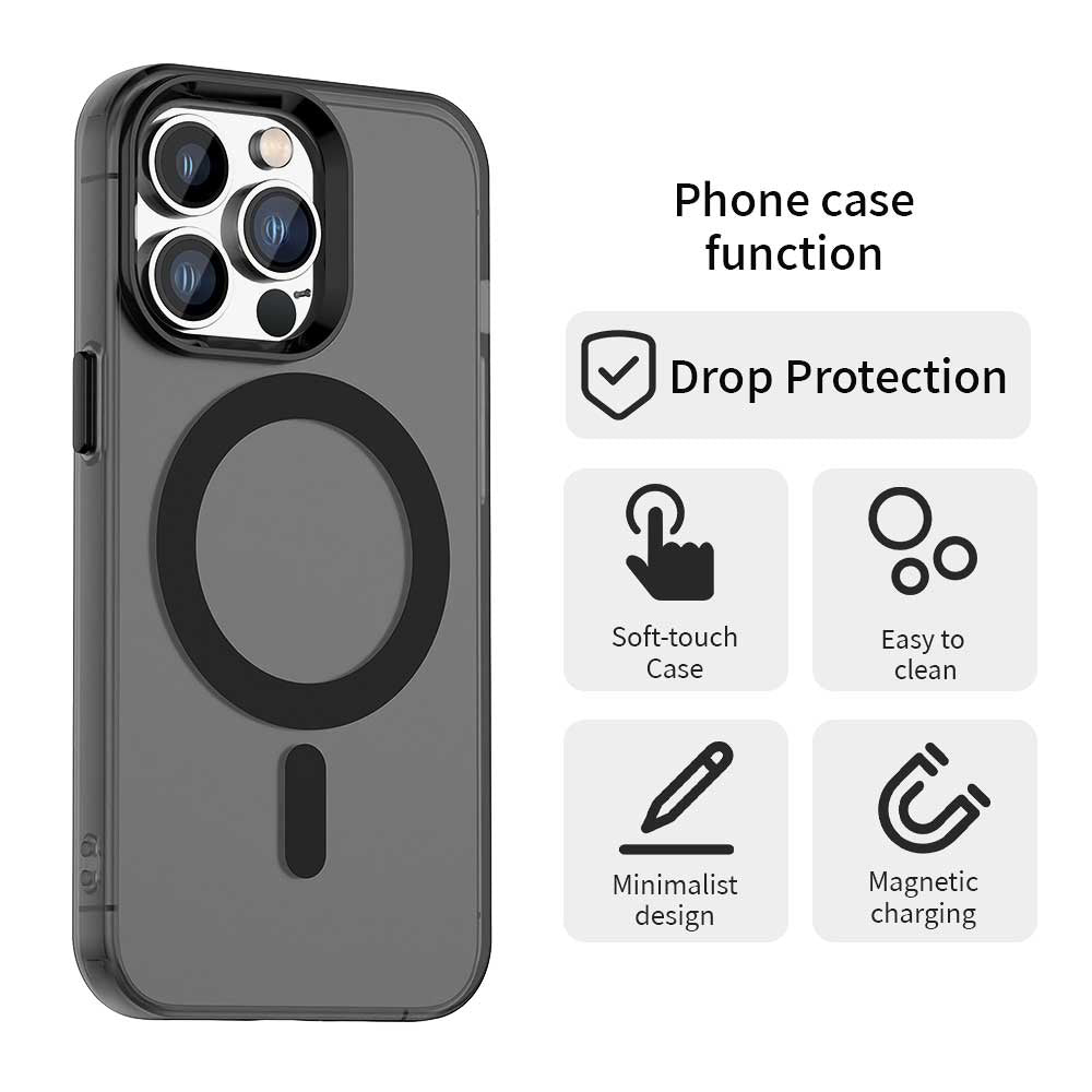 Husa MagSafe pentru Apple iPhone 14 Pro Max, Techsuit, CandyCase, Neagra
