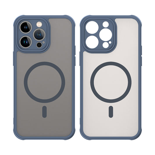 Husa MagSafe pentru Apple iPhone 14 Pro Max, Techsuit, HaloFrost II, Bleumarin