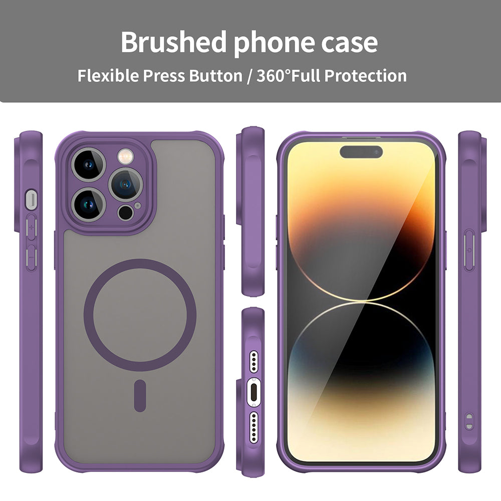 Husa MagSafe pentru Apple iPhone 14 Pro Max, Techsuit, HaloFrost II, Mov