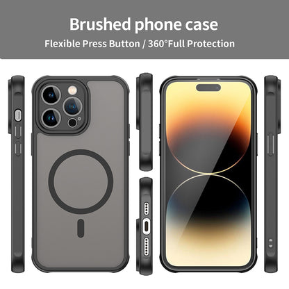 Husa MagSafe pentru Apple iPhone 14 Pro Max, Techsuit, HaloFrost II, Neagra
