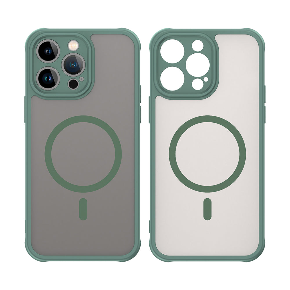 Husa MagSafe pentru Apple iPhone 14 Pro Max, Techsuit, HaloFrost II, Verde